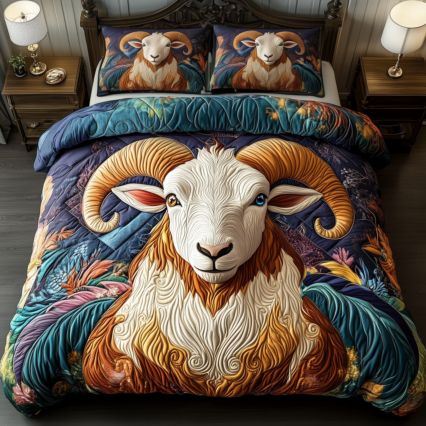 Mighty Goat 3-Piece Quilted Bedding Set GFTOAB1864
