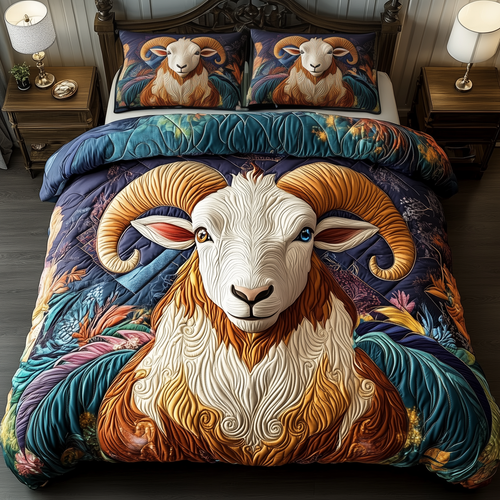 Mighty Goat 3-Piece Quilted Bedding Set GFTOAB1864