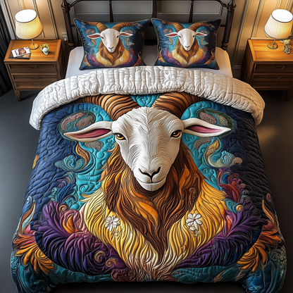 Mighty Goat 3-Piece Quilted Bedding Set GFTOAB1865