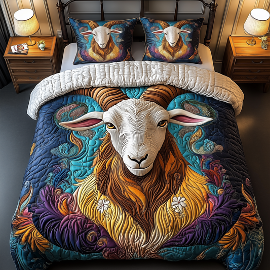 Mighty Goat 3-Piece Quilted Bedding Set GFTOAB1865