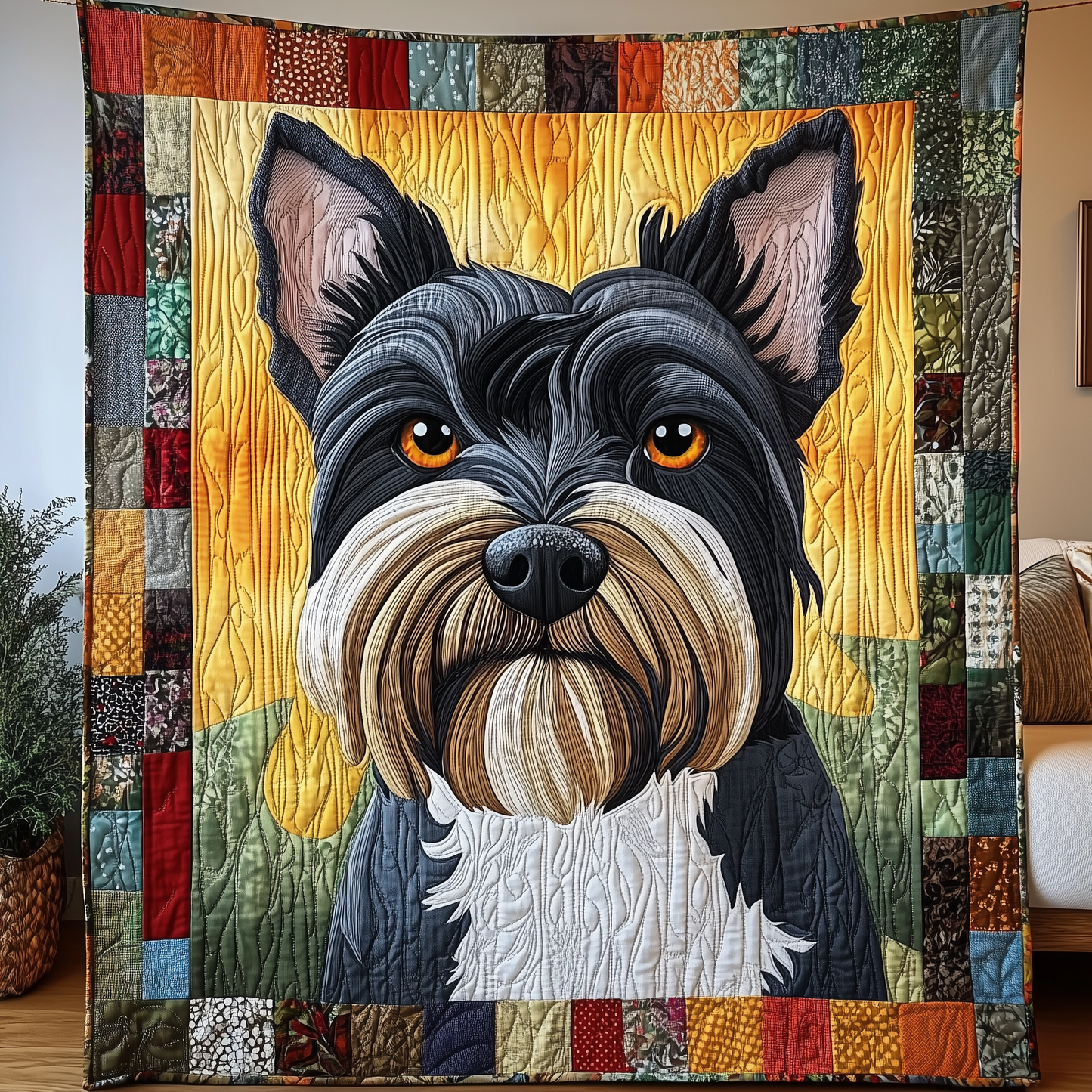 Scottie Dog Quilted Blanket GFTOAB1889