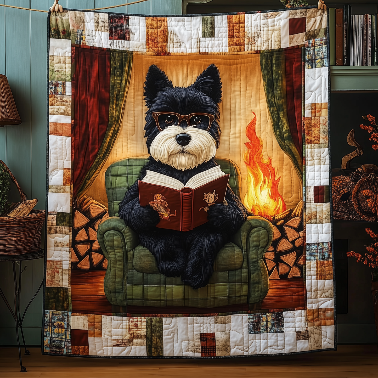 Scottie Dog Quilted Blanket GFTOAB1893