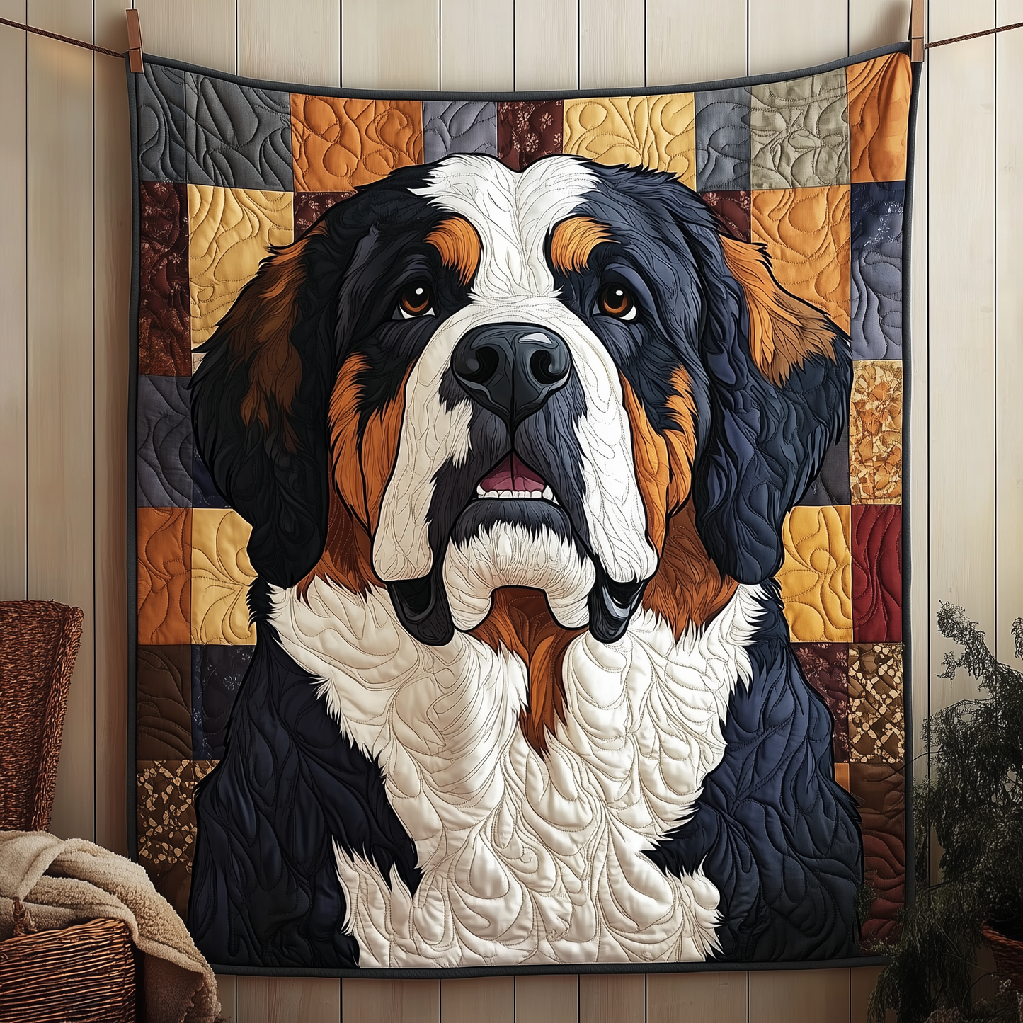 Saint Bernard Quilted Blanket GFTOAB1895