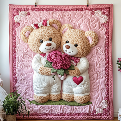 Love Bear Couple Quilted Blanket GFTOAB1960