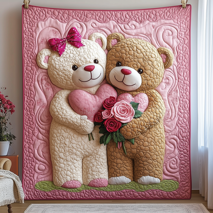 Love Bear Couple Quilted Blanket GFTOAB1961