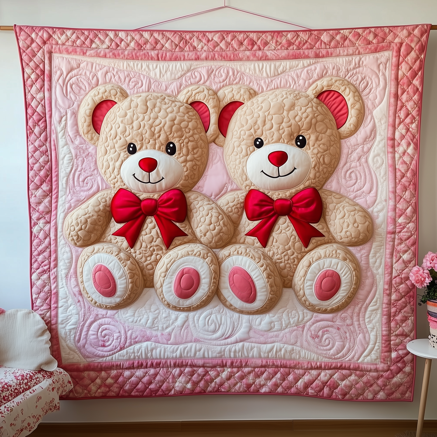 Love Bear Couple Quilted Blanket GFTOAB1964