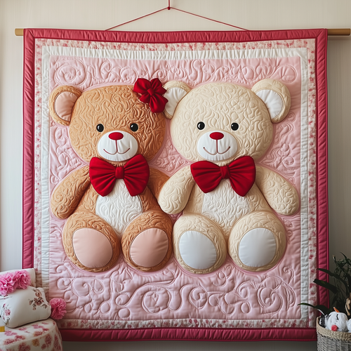 Love Bear Couple Quilted Blanket GFTOAB1965