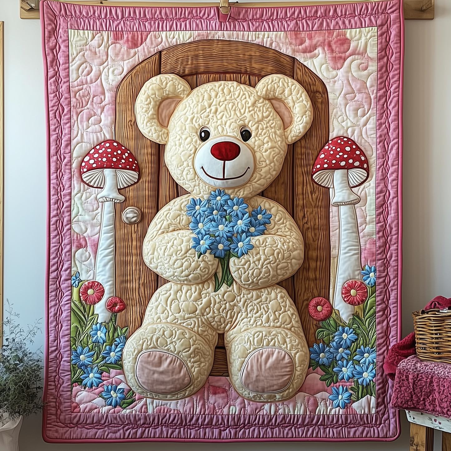 Love Bear For Her Quilted Blanket GFTOAB1966