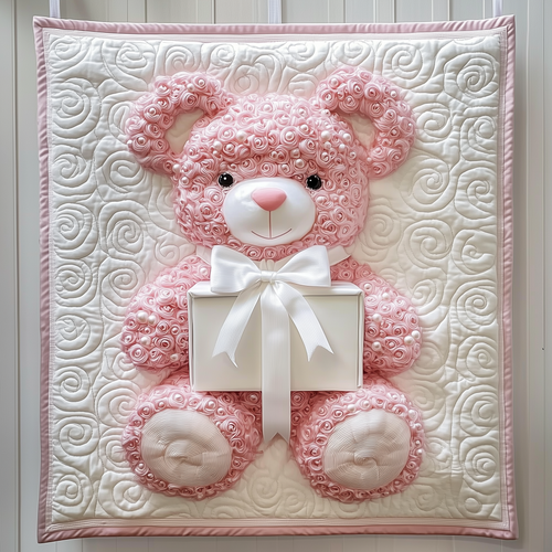 Pink Pearl Love Bear Quilted Blanket GFTOAB1997
