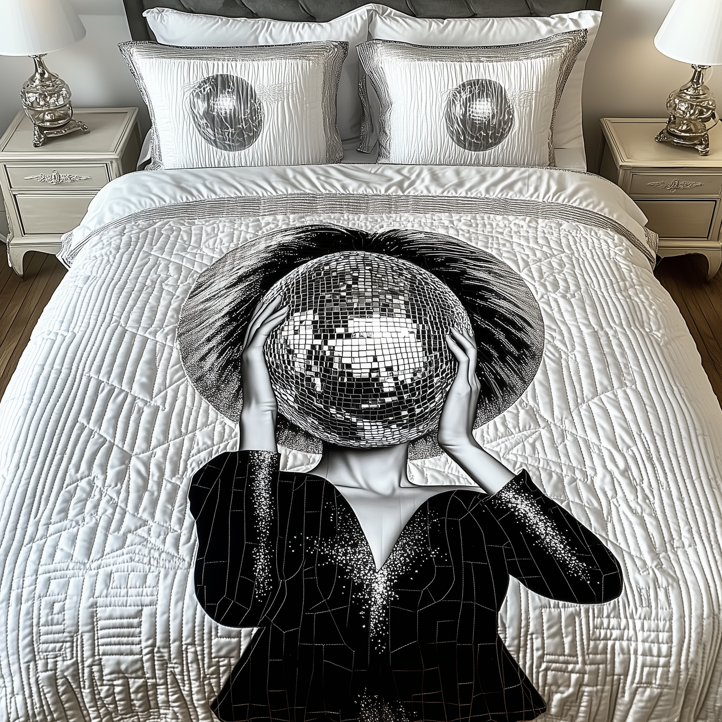 Disco Woman 3-Piece Quilted Bedding Set GFTOAB2008