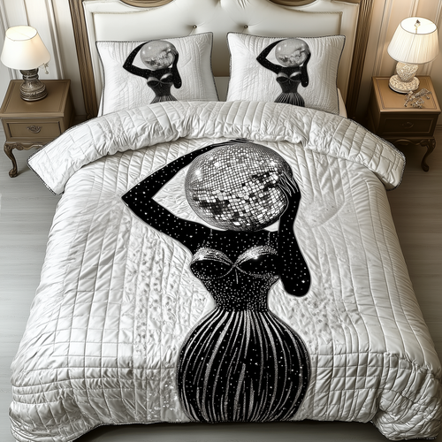 Disco Woman 3-Piece Quilted Bedding Set GFTOAB2009