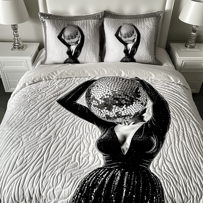 Disco Woman 3-Piece Quilted Bedding Set GFTOAB2010