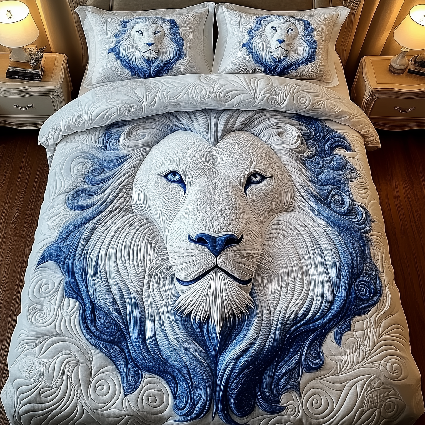 Majestic Lion 3-Piece Quilted Bedding Set GFTOAB2018