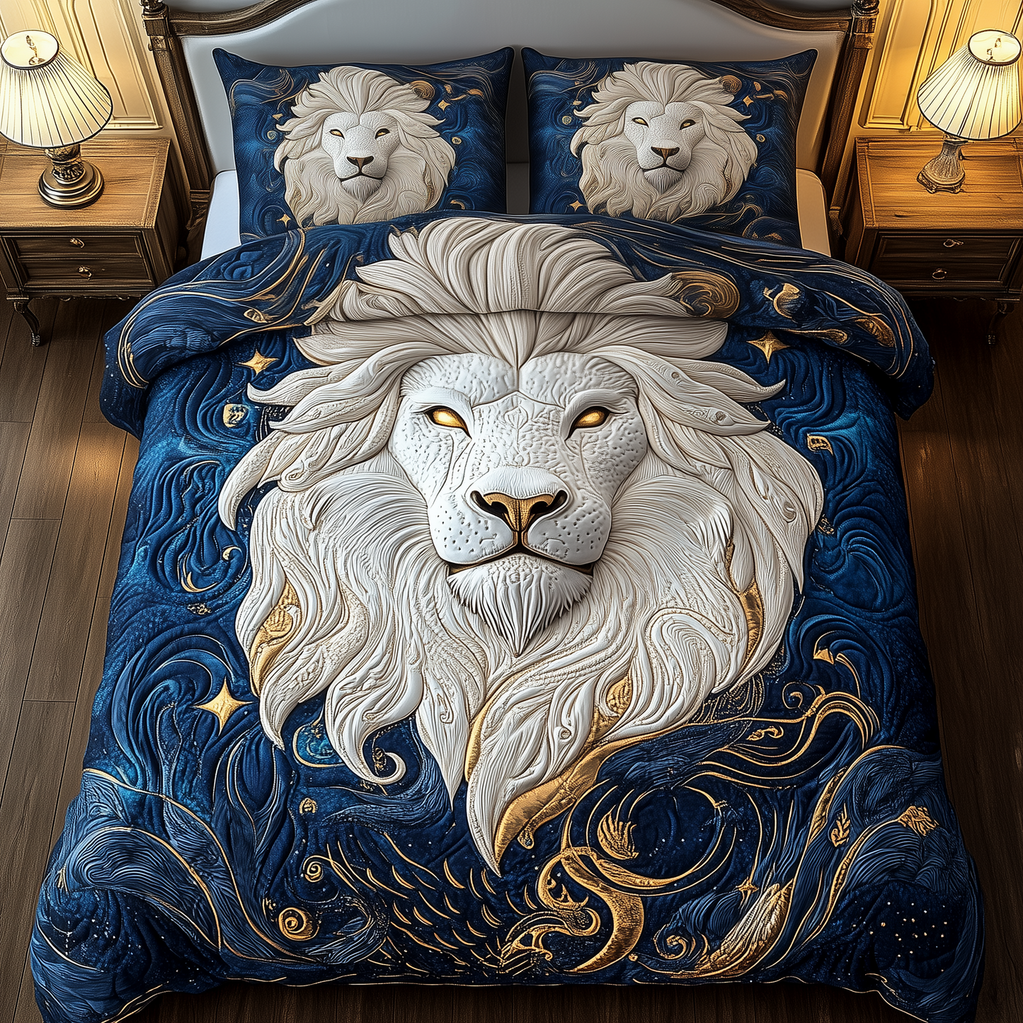 Majestic Leo Zodiac Sign 3-Piece Quilted Bedding Set GFTOAB2023