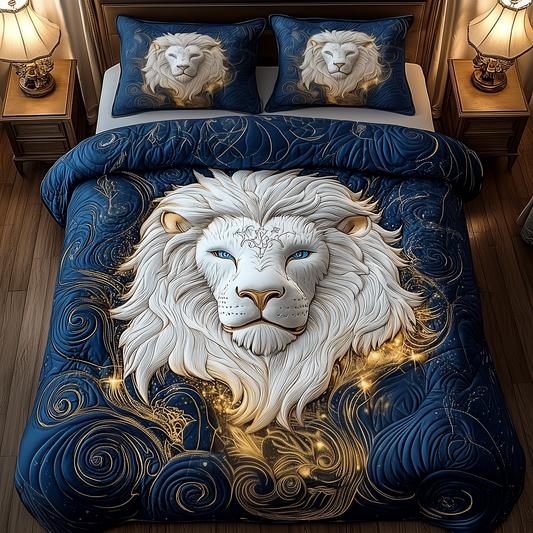 Majestic Leo Zodiac Sign 3-Piece Quilted Bedding Set GFTOAB2024