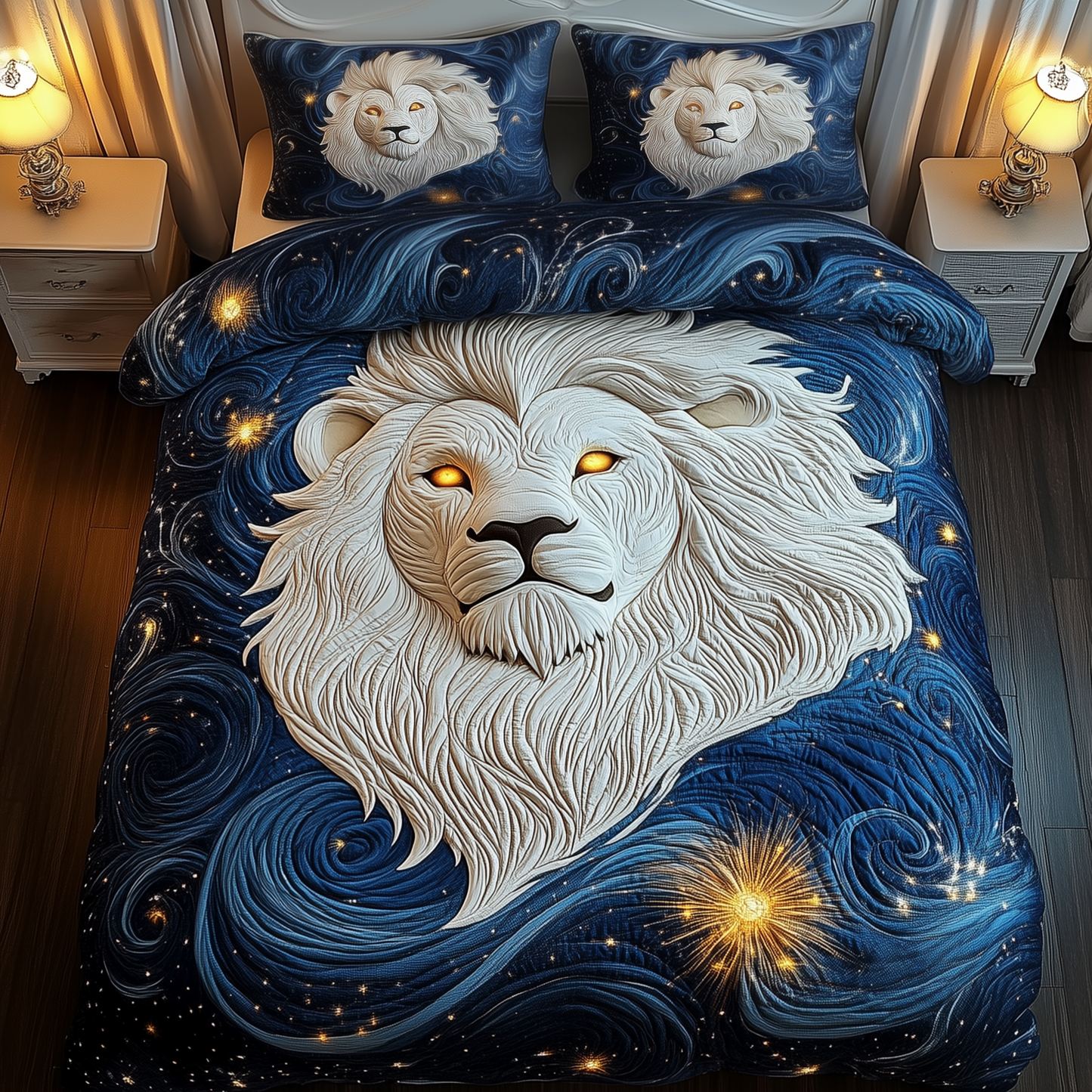 Majestic Leo Zodiac Sign 3-Piece Quilted Bedding Set GFTOAB2025