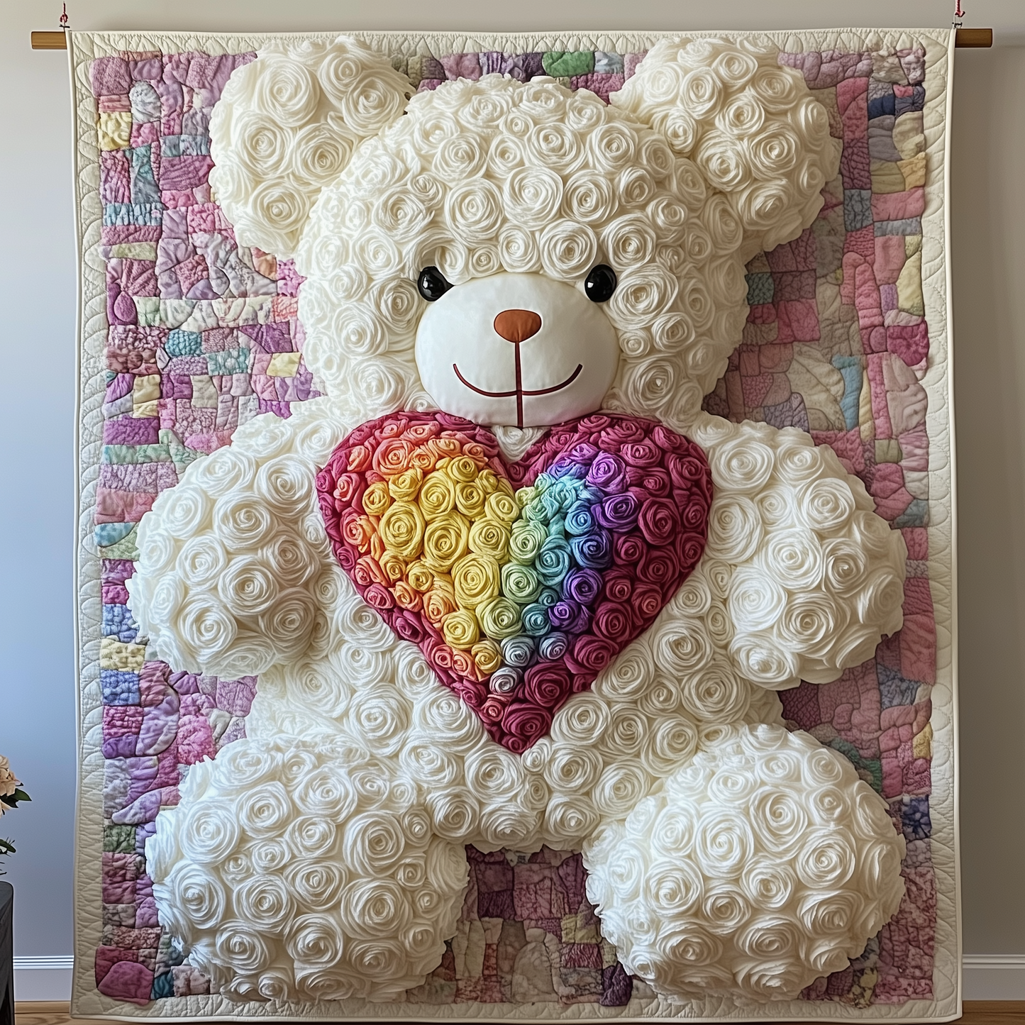 Rainbow Love Bear Quilted Blanket GFTOAB2033