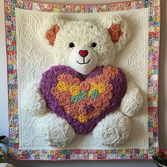 Rainbow Love Bear Quilted Blanket GFTOAB2034