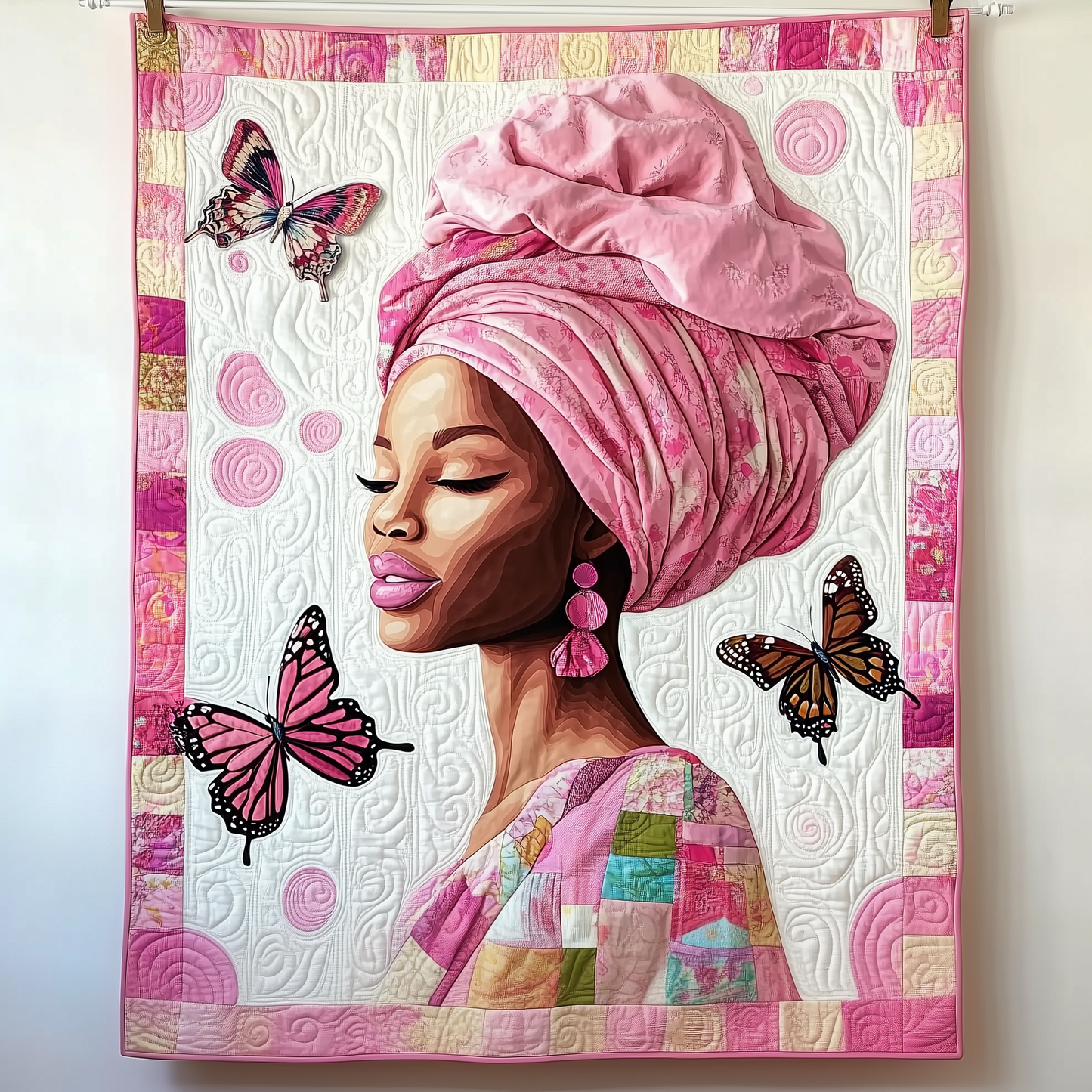 Butterflies Woman Quilted Blanket GFTOAB2039