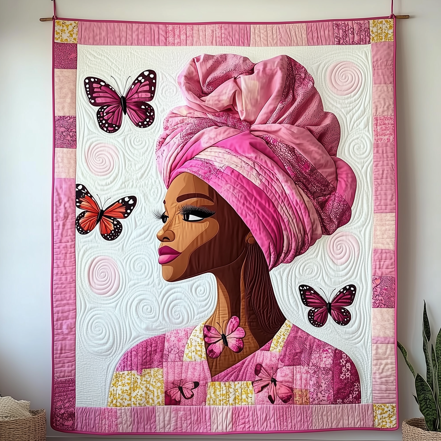 Butterflies Woman Quilted Blanket GFTOAB2040