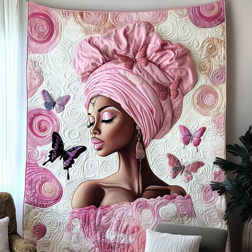 Butterflies Woman Quilted Blanket GFTOAB2042