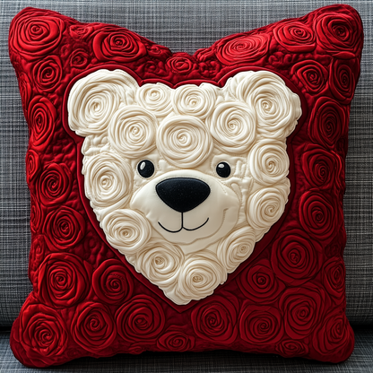 Love Bear Roses Quilted Pillow Case GFTOAB2071