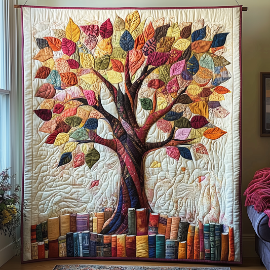 Tree of Books Quilted Blanket GFTOAB2102