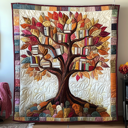 Tree of Books Quilted Blanket GFTOAB2105
