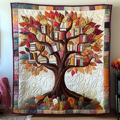 Tree of Books Quilted Blanket GFTOAB2105