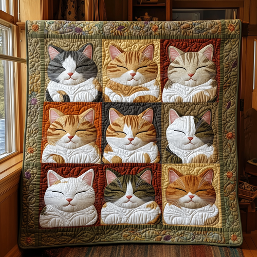 Sleeping Cat Quilted Blanket GFTOAB2403
