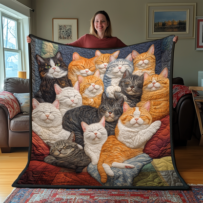 Sleeping Cat Quilted Blanket GFTOAB2410