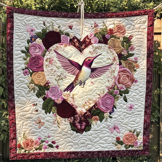 Hummingbird Love Quilted Blanket GFTOAB2550
