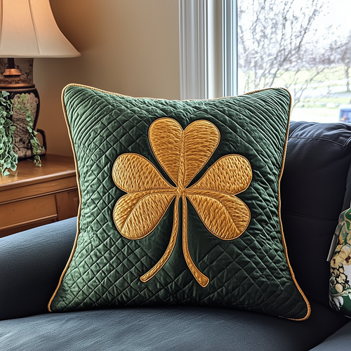Irish Shamrock Quilted Pillow Case GFTOAB2705