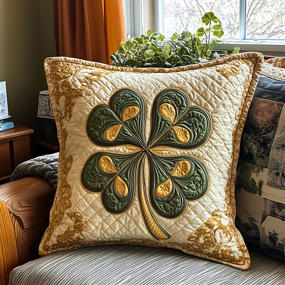Irish Shamrock Quilted Pillow Case GFTOAB2708