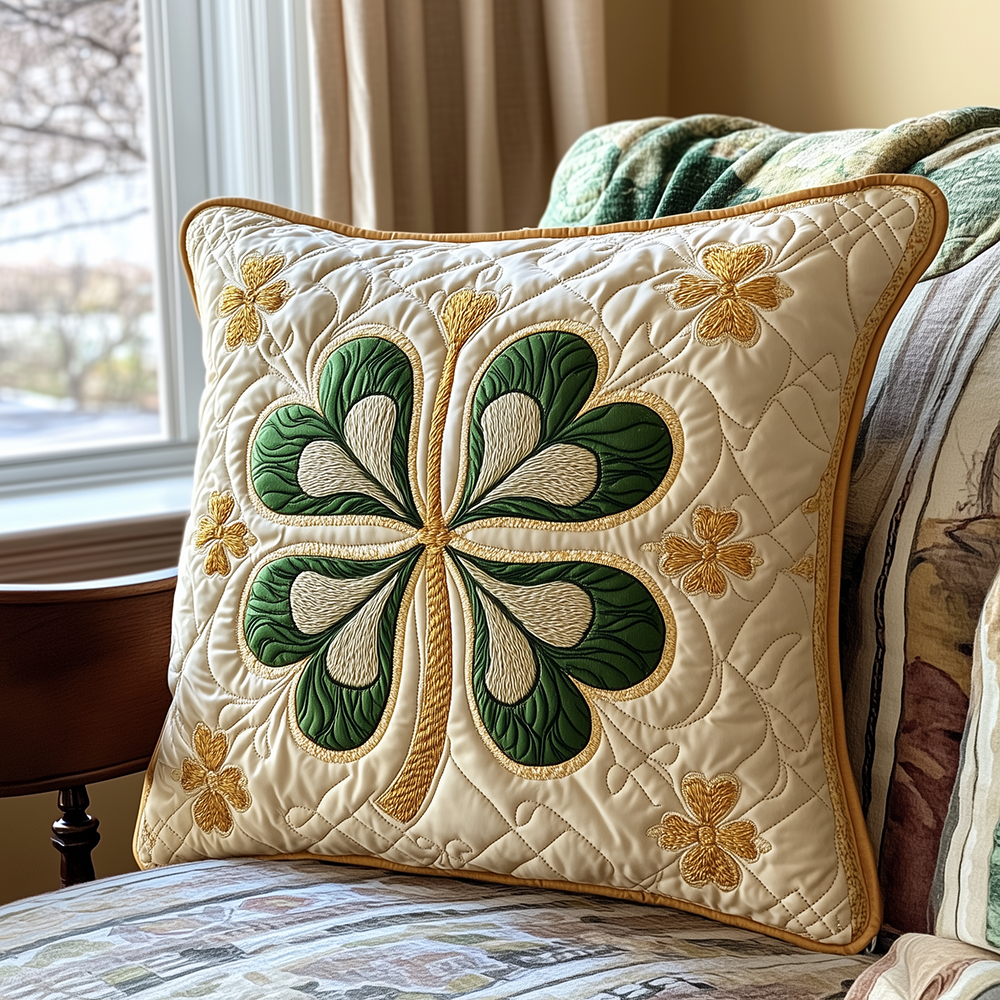 Irish Shamrock Quilted Pillow Case GFTOAB2709