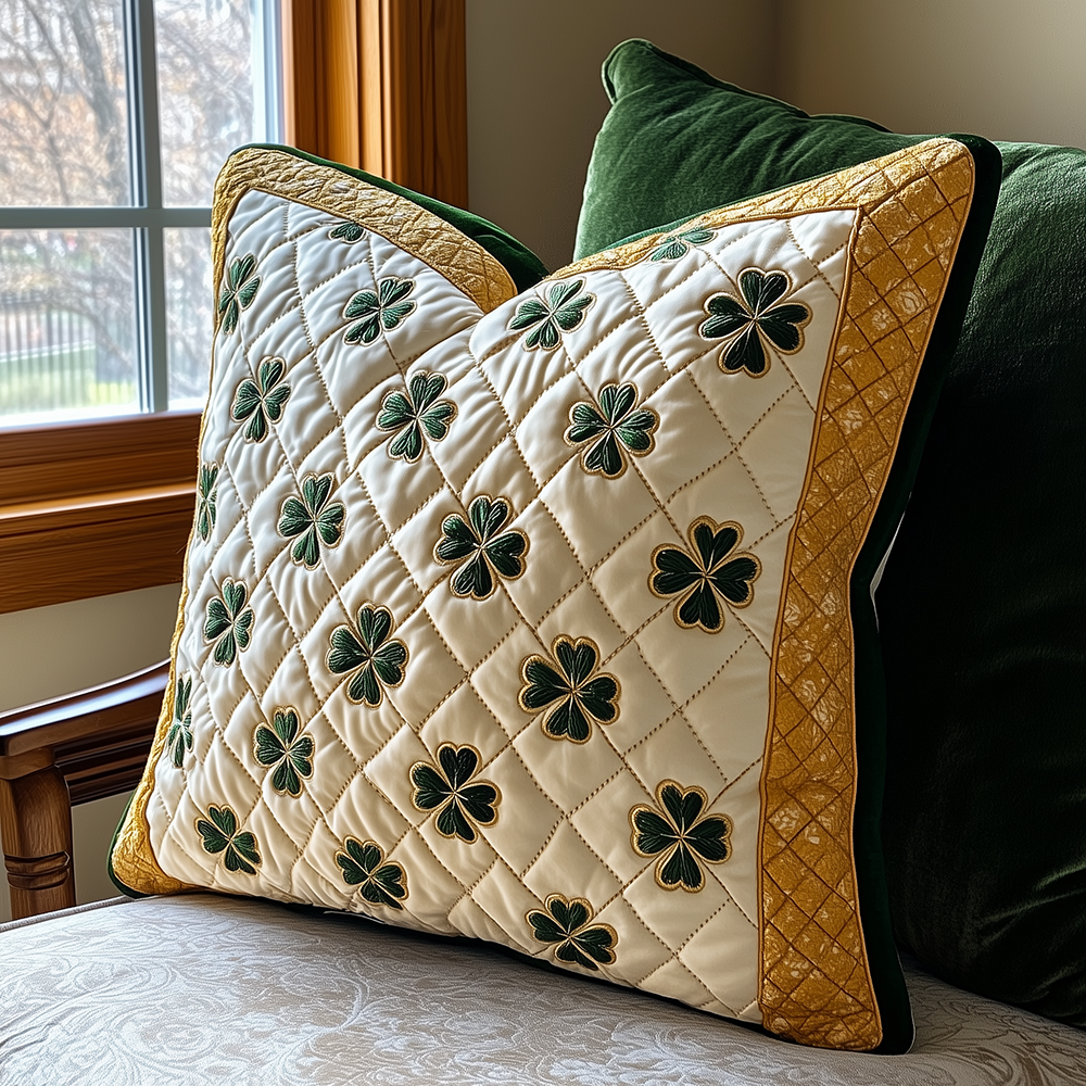 Irish Shamrock Quilted Pillow Case GFTOAB2711