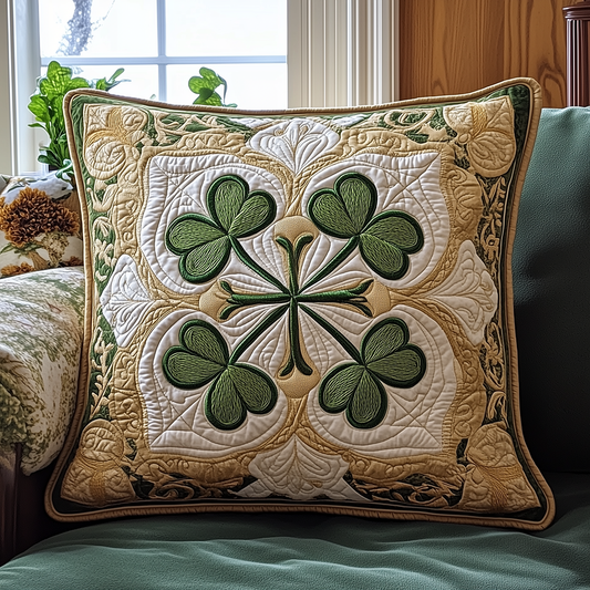 Irish Shamrock Quilted Pillow Case GFTOAB2714