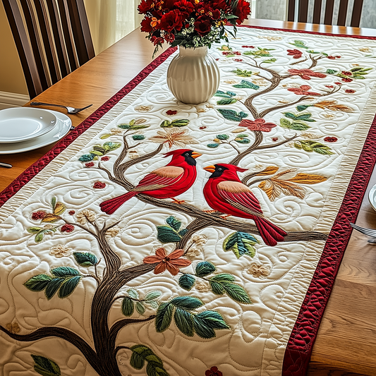 Spring Cardinals Quilted Table Runner GFTOAB2716