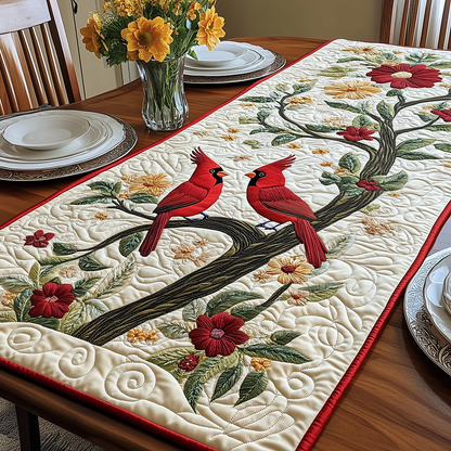 Spring Cardinals Quilted Table Runner GFTOAB2718