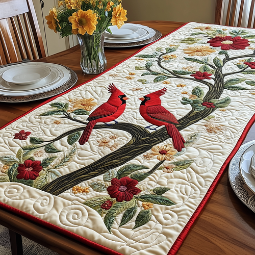 Spring Cardinals Quilted Table Runner GFTOAB2718