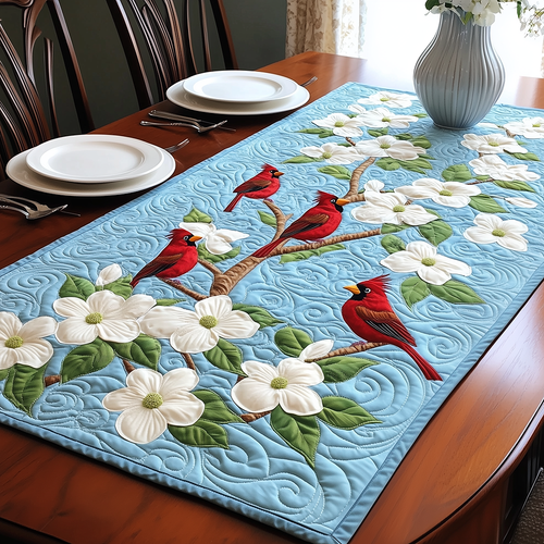 Spring Cardinals Quilted Table Runner GFTOAB2721