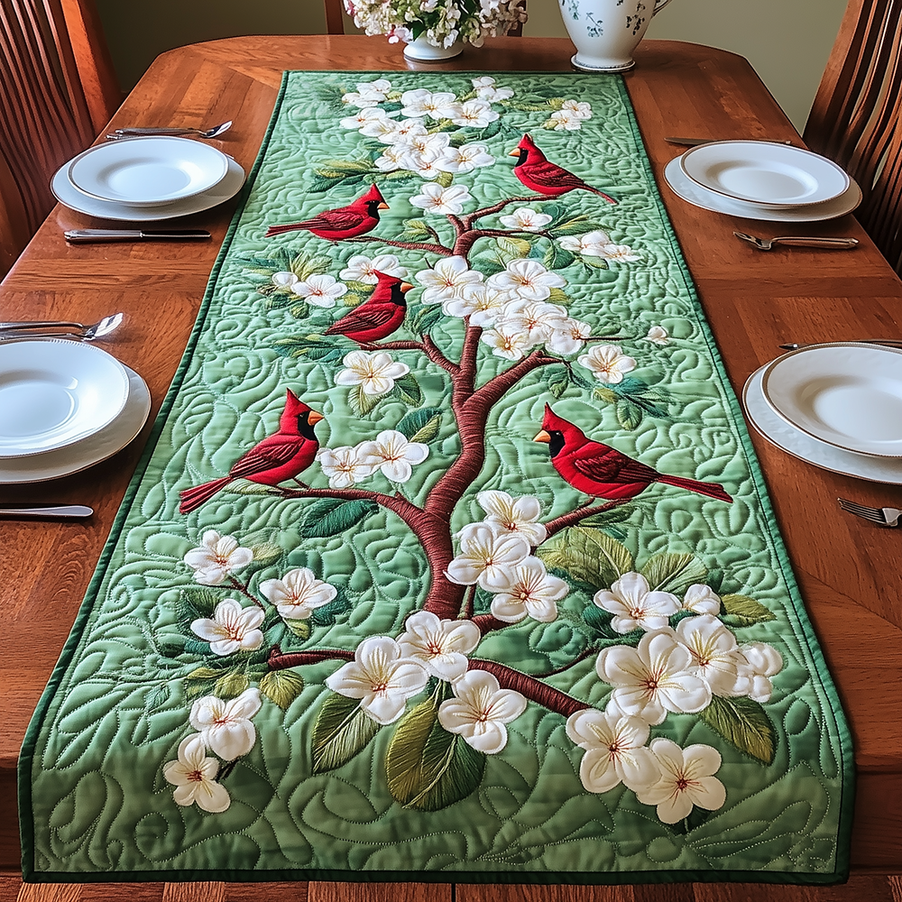 Spring Cardinals Quilted Table Runner GFTOAB2723