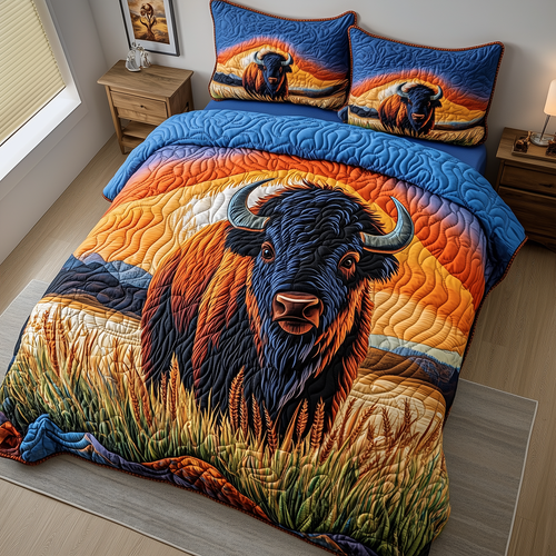 Grassland Guardian 3-Piece Quilted Bedding Set GFTOAB2750