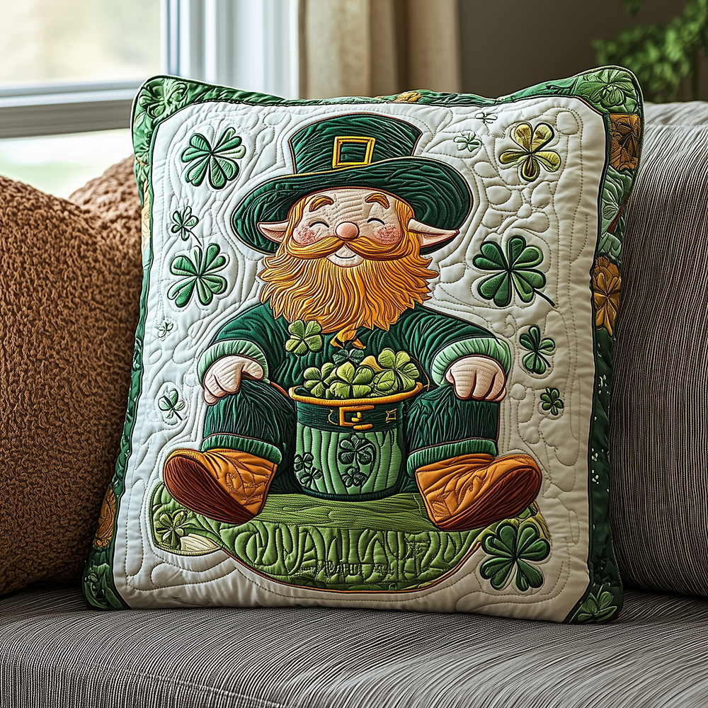 Lucky Leprechaun Quilted Pillow Case GFTOAB2786