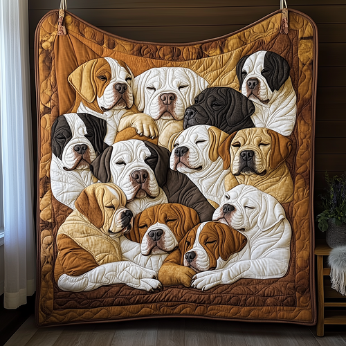 Restful Boxer Dog Quilted Blanket GFTOAB2936