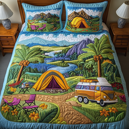 Adventure Awaits 3-Piece Quilted Bedding Set GFTOAB3064