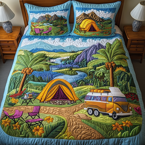 Adventure Awaits 3-Piece Quilted Bedding Set GFTOAB3064