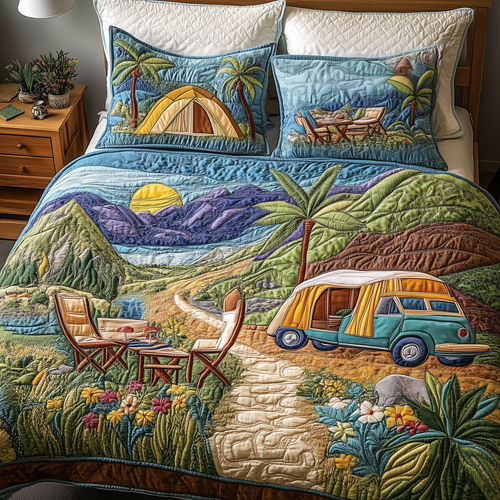 Adventure Awaits 3-Piece Quilted Bedding Set GFTOAB3065