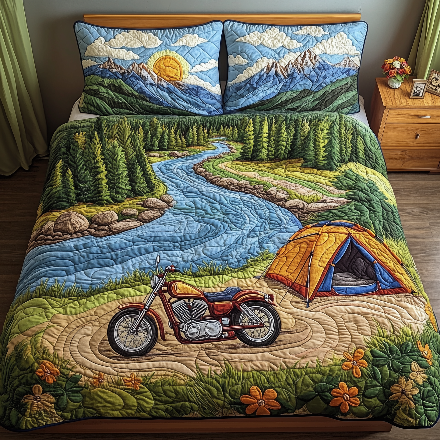 Adventure Awaits 3-Piece Quilted Bedding Set GFTOAB3066