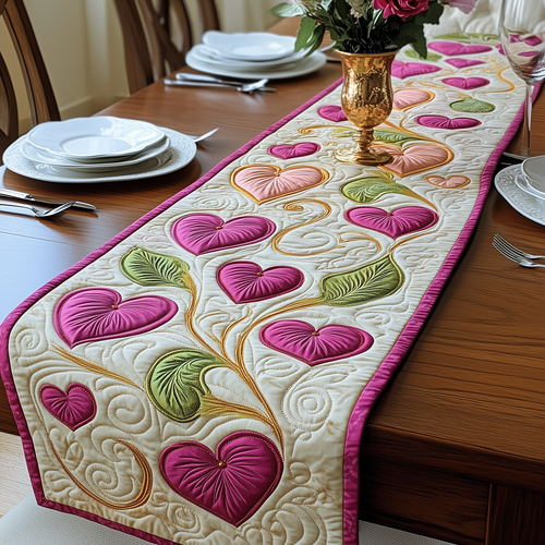 Flourishing Romance Quilted Table Runner GFTOAB3074